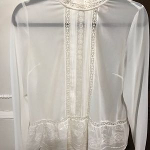 Lace peplum blouse